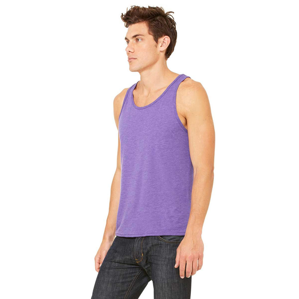 Bella + Canvas Unisex Purple Triblend Jersey Tank