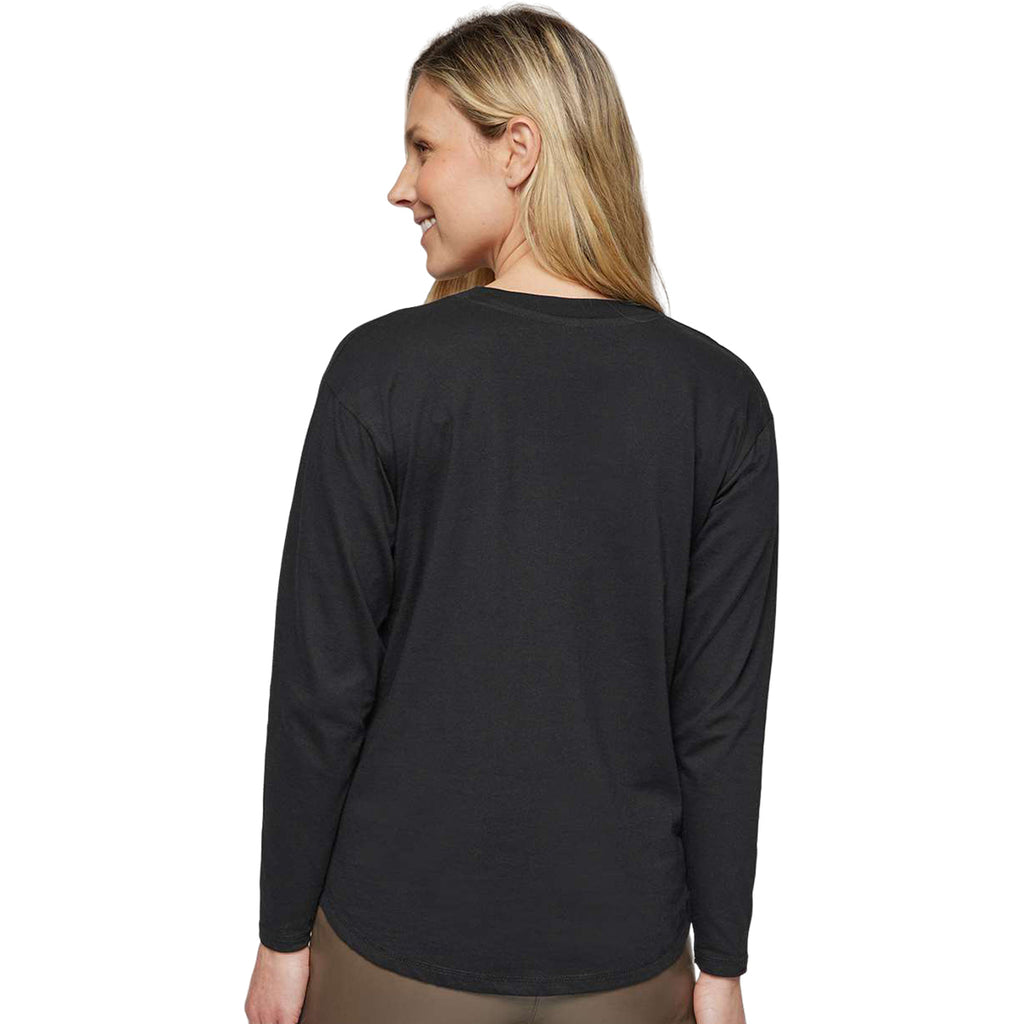 LAT Women's Black Fine Jersey Long Sleeve Tee