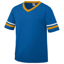 Augusta Sportswear Men's Royal/Gold/White Sleeve Stripe Jersey