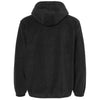 Burnside Men's Black Polar Fleece Quarter-Zip Hooded Pullover