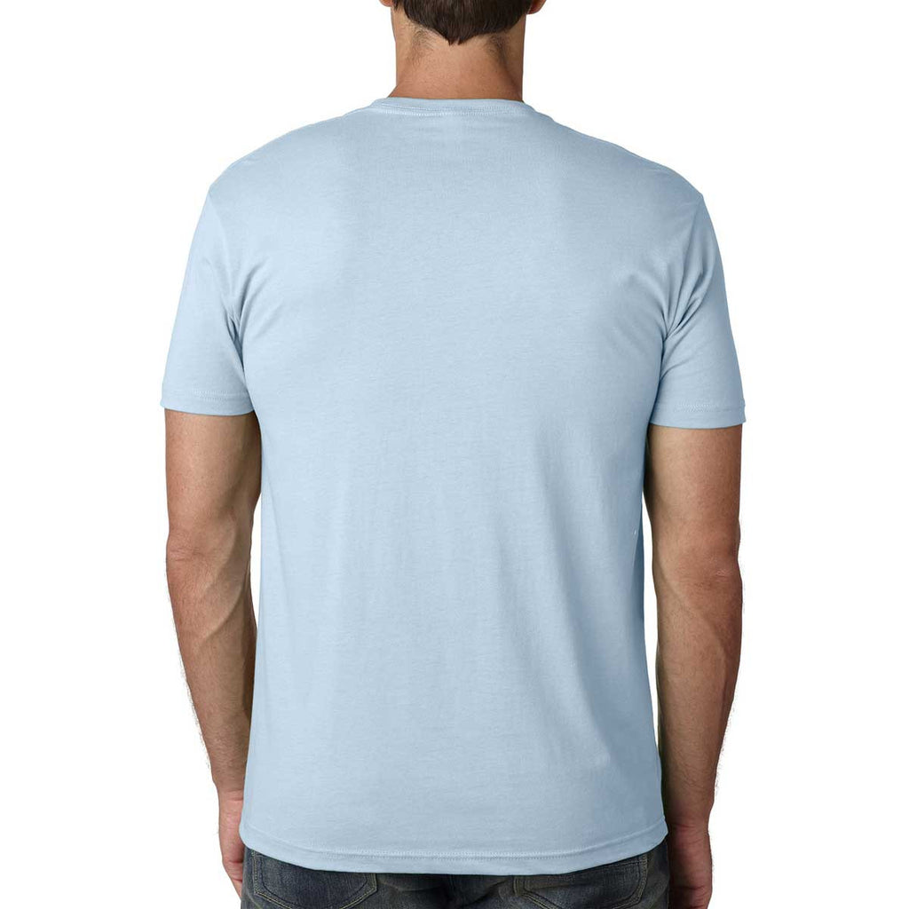 Next Level Men's Light Blue Premium Fitted Short-Sleeve Crew