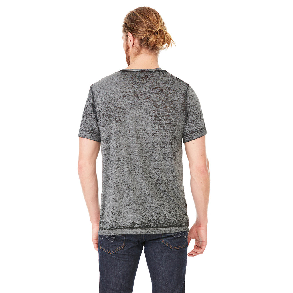 Bella + Canvas Unisex Black Acid Wash Poly-Cotton Short Sleeve T-Shirt