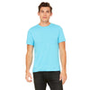 Bella + Canvas Unisex Neon Blue Poly-Cotton Short Sleeve T-Shirt