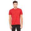 Bella + Canvas Unisex Red Speckled Poly-Cotton Short Sleeve T-Shirt
