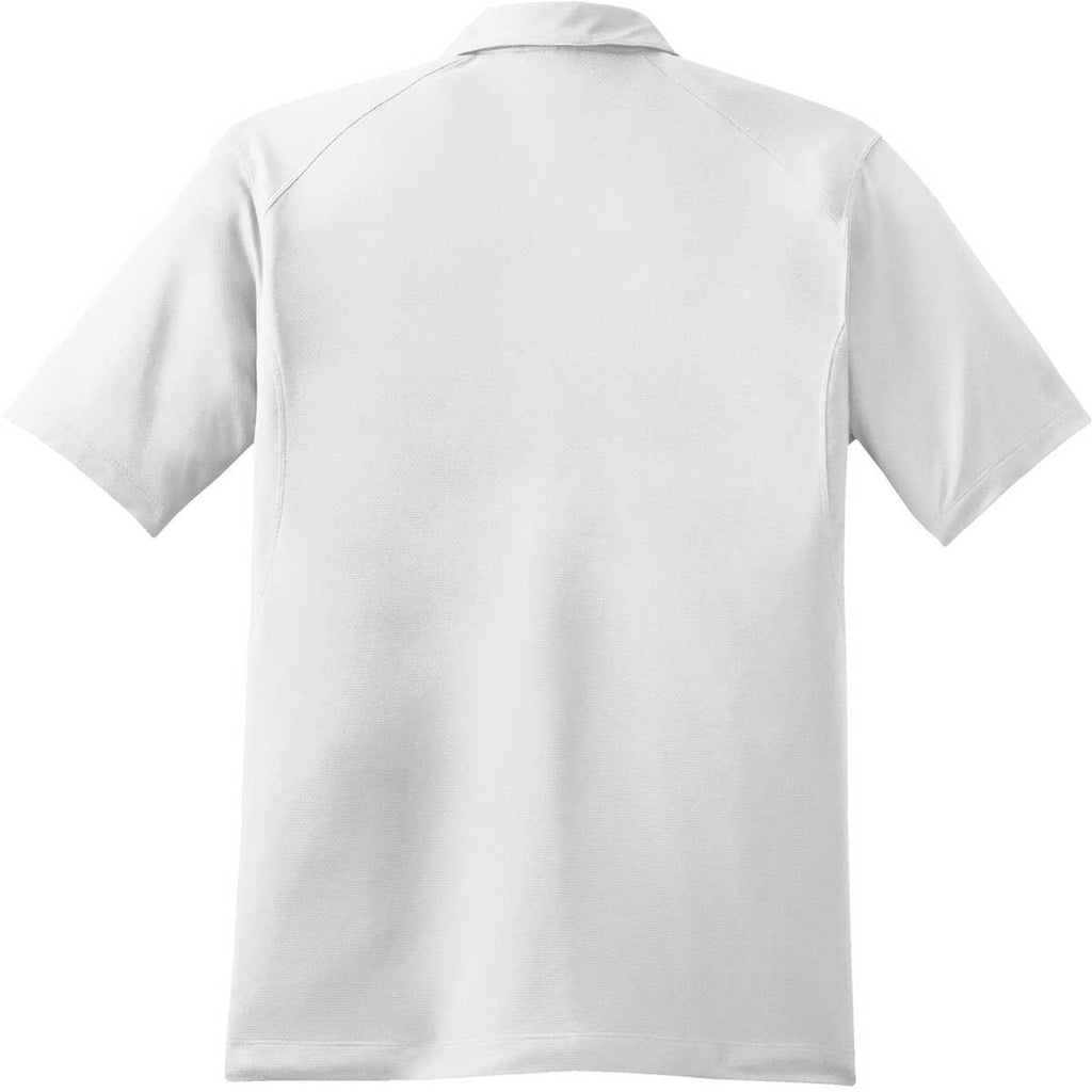 Nike Men's White Dri-FIT Short Sleeve Mini Texture Polo