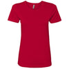 Next Level Women's Red Boyfriend Tee