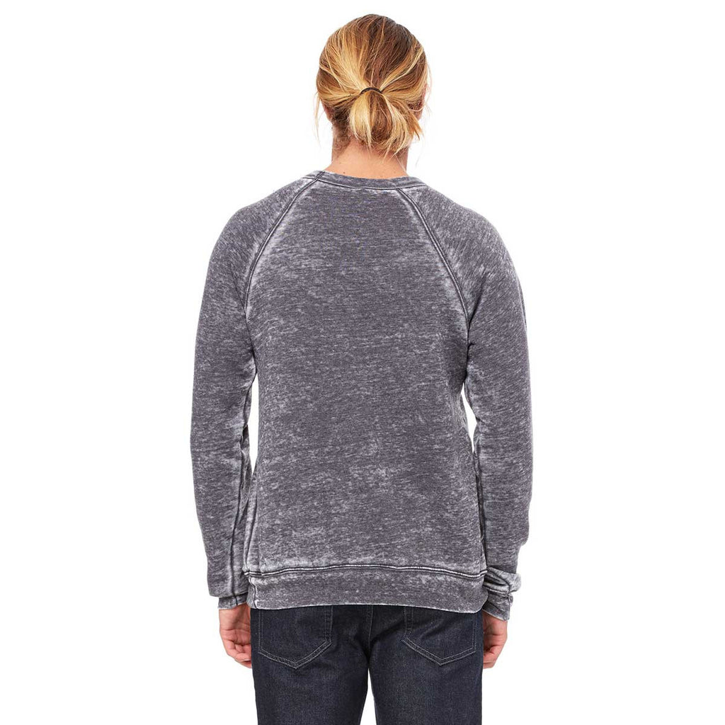 Bella + Canvas Unisex Grey Acid Sponge Fleece Crew Neck Sweatshirt