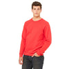 Bella + Canvas Unisex Red Crew Neck Sweatshirt