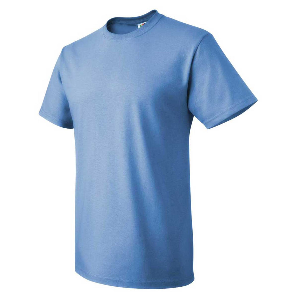 Fruit of the Loom Men's Columbia Blue HD Cotton Short Sleeve T-Shirt