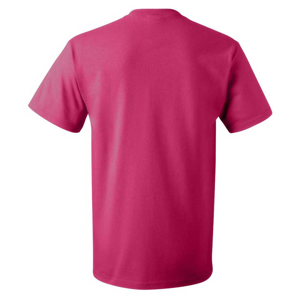 Fruit of the Loom Men's Cyber Pink HD Cotton Short Sleeve T-Shirt