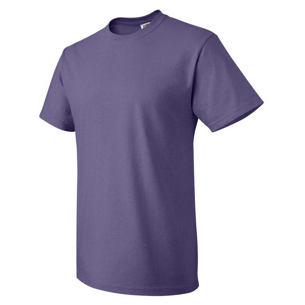 Fruit of the Loom Men's Purple HD Cotton Short Sleeve T-Shirt