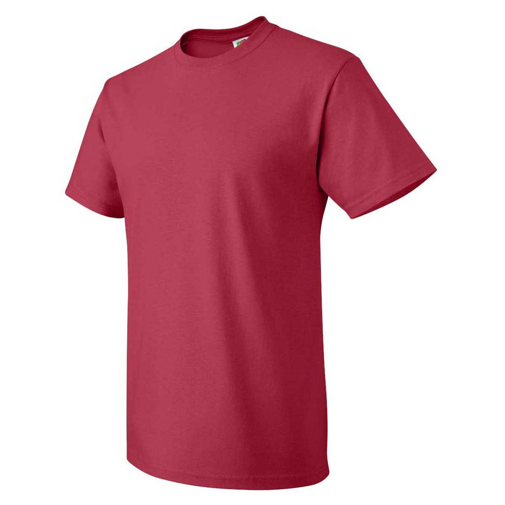 Fruit of the Loom Men's True Red HD Cotton Short Sleeve T-Shirt