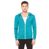 Bella + Canvas Unisex Teal Triblend Full-Zip Lightweight Hoodie