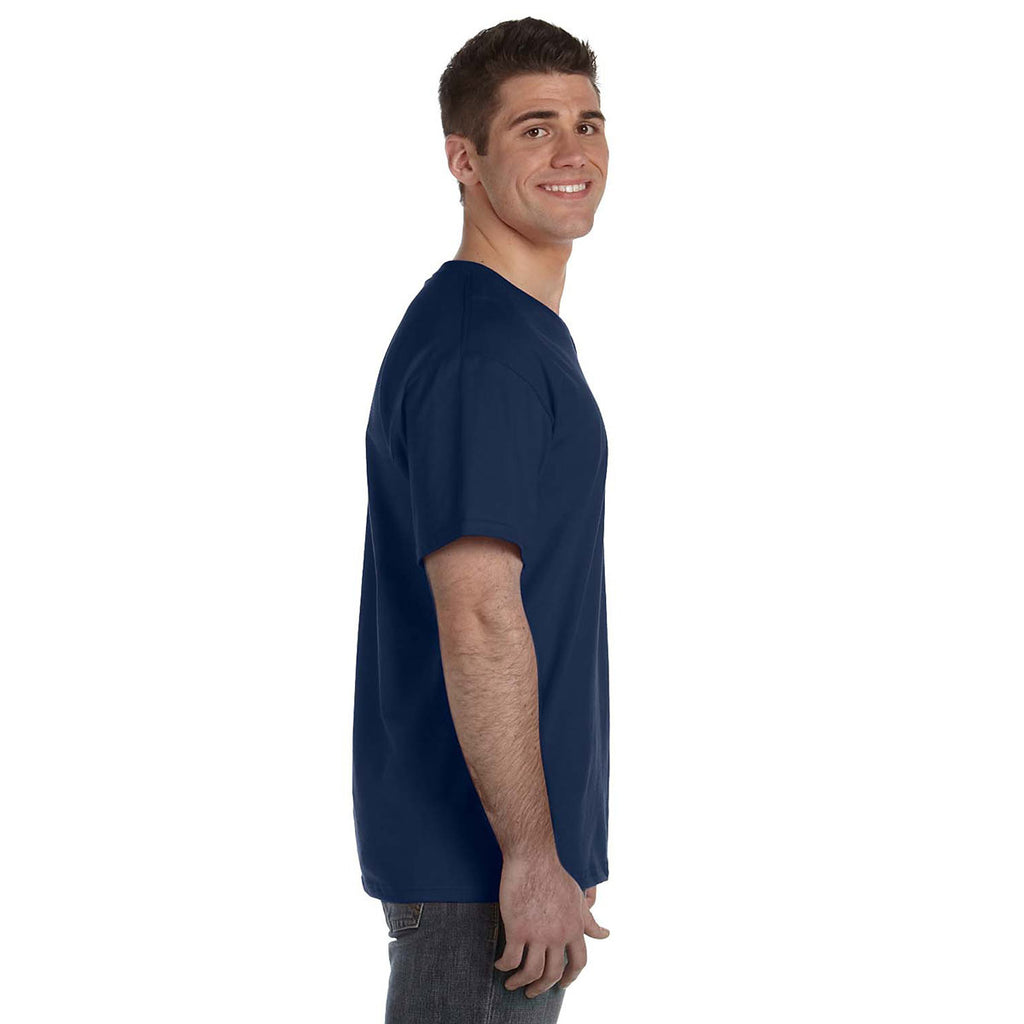 Fruit of the Loom Men's J Navy 5 oz. HD Cotton V-Neck T-Shirt