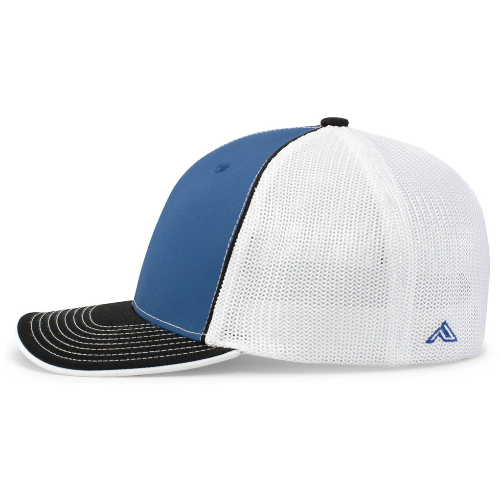 Pacific Headwear Royal/White/Black Universal Fitted Trucker Mesh Cap