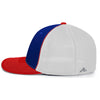 Pacific Headwear Royal/White/Red Universal Fitted Trucker Mesh Cap