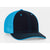 Pacific Headwear Black/Neon Blue Universal Fitted Trucker Mesh Cap