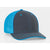 Pacific Headwear Graphite/Neon Blue Universal Fitted Trucker Mesh Cap