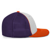 Pacific Headwear White/Purple/Orange Universal Fitted Trucker Mesh Cap