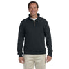 Jerzees Men's Black 9.5 Oz. Super Sweats Nublend Fleece Quarter-Zip Pullover