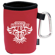 Koozie Red Collapsible Can Kooler with Carabiner