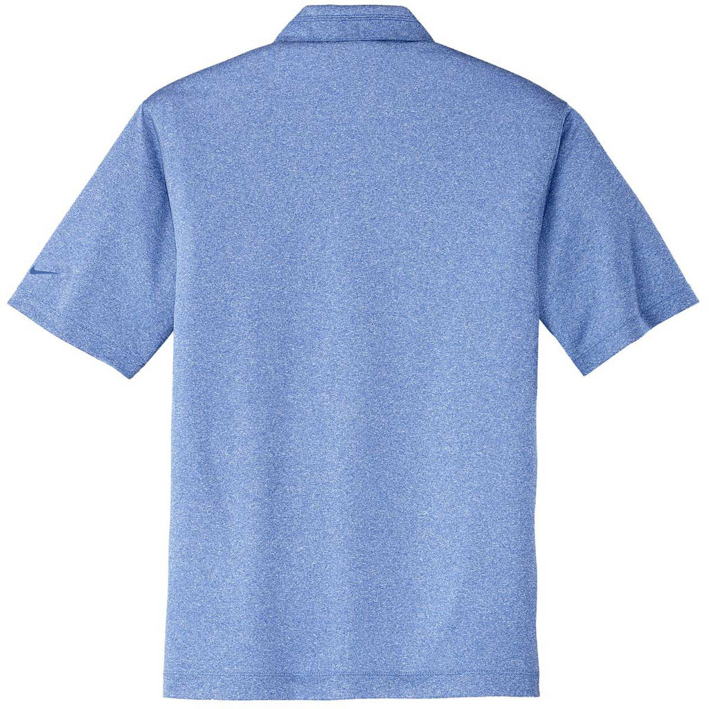 Nike Men's Royal Blue Dri-FIT Short Sleeve Heather Polo