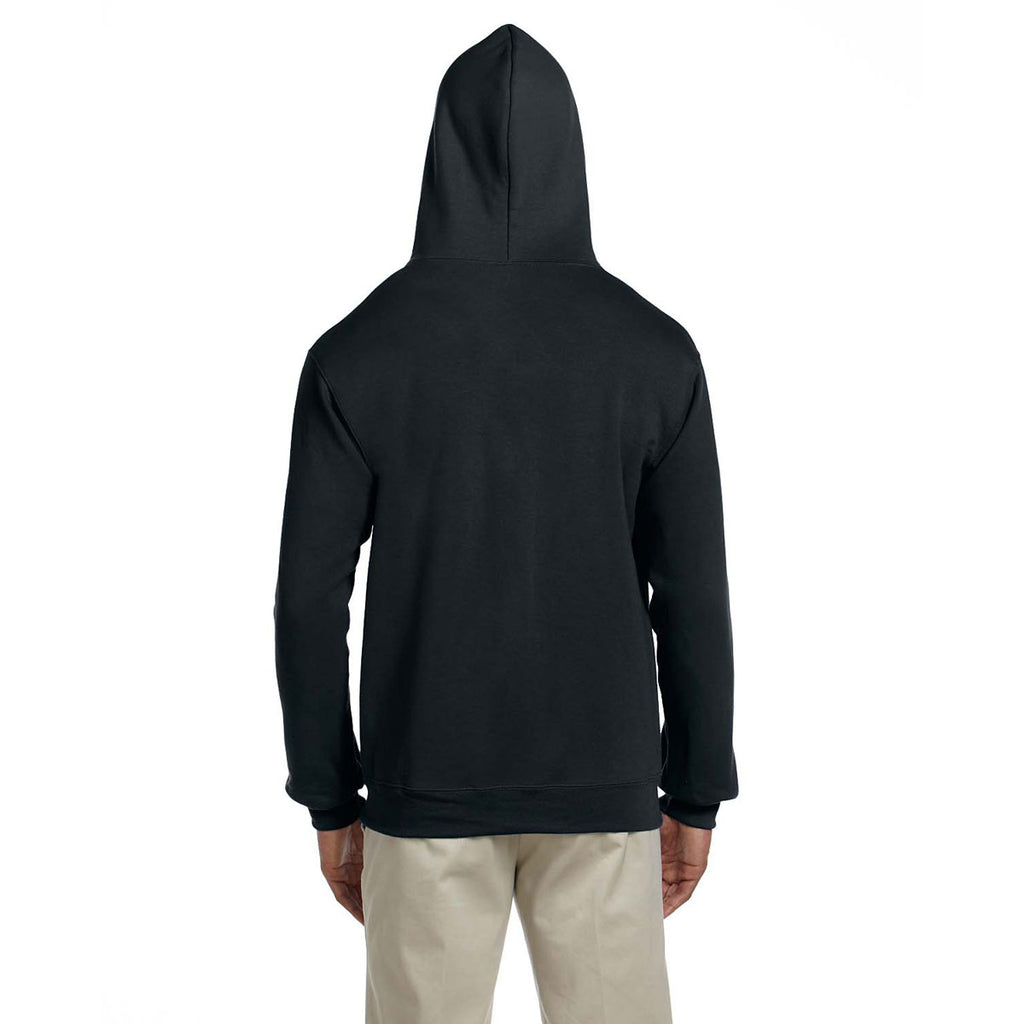 Jerzees Men's Black 9.5 Oz. Super Sweats Nublend Fleece Full-Zip Hood