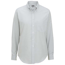 Edwards Women's Grey Stripe Long Sleeve Oxford Shirt