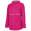 Charles River Women's Hotpink/Reflective New Englander Rain Jacket