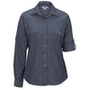 Edwards Women's Chambray Blue Roll-Up Sleeve Shirt