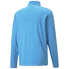 Puma Golf Men's Azure Blue Cloudspun Grey Label Quarter Zip