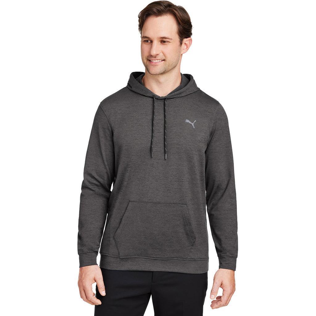 Puma Golf Men's Puma Black Heather Cloudspun Progress Hooded Sweatshirt