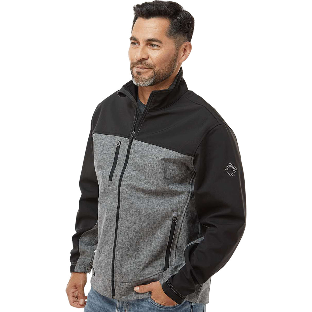 Dri Duck Men's Black Heather/Black Motion Soft Shell Jacket