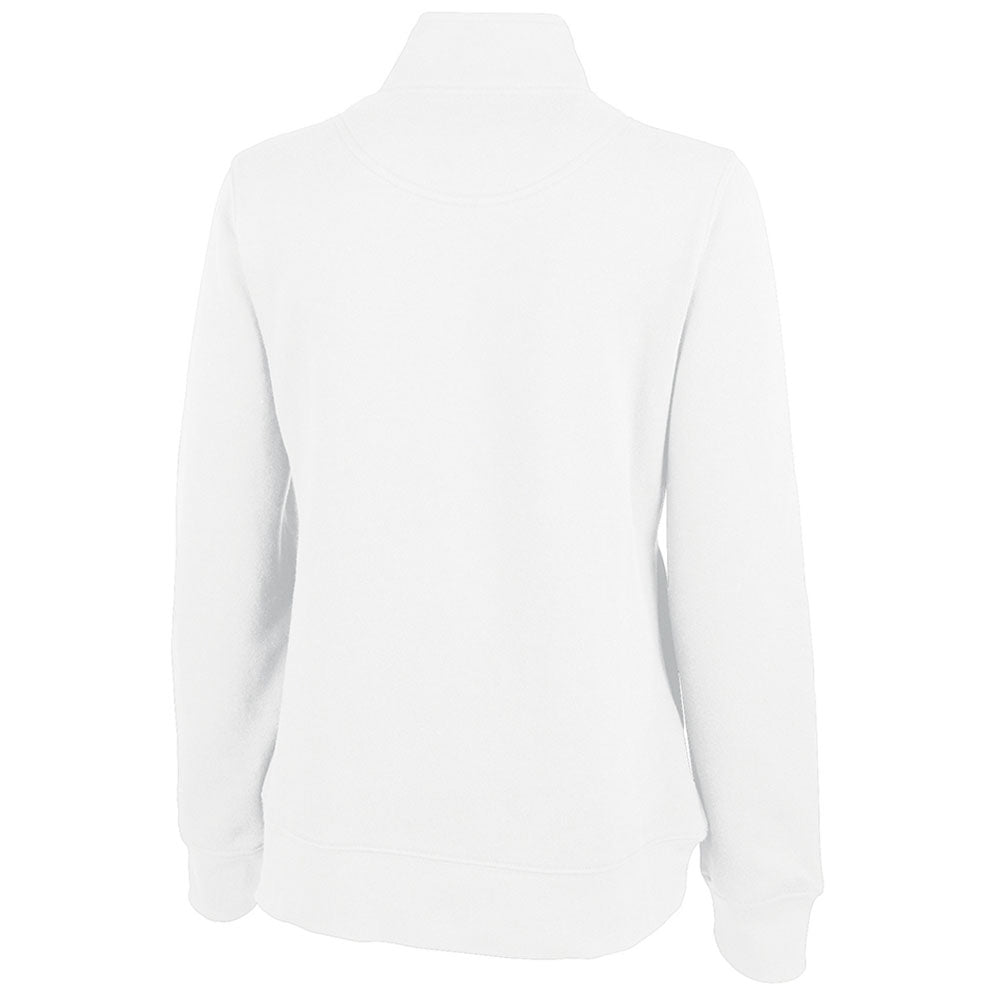 Charles River Women's White Crosswind Quarter Zip Sweatshirt