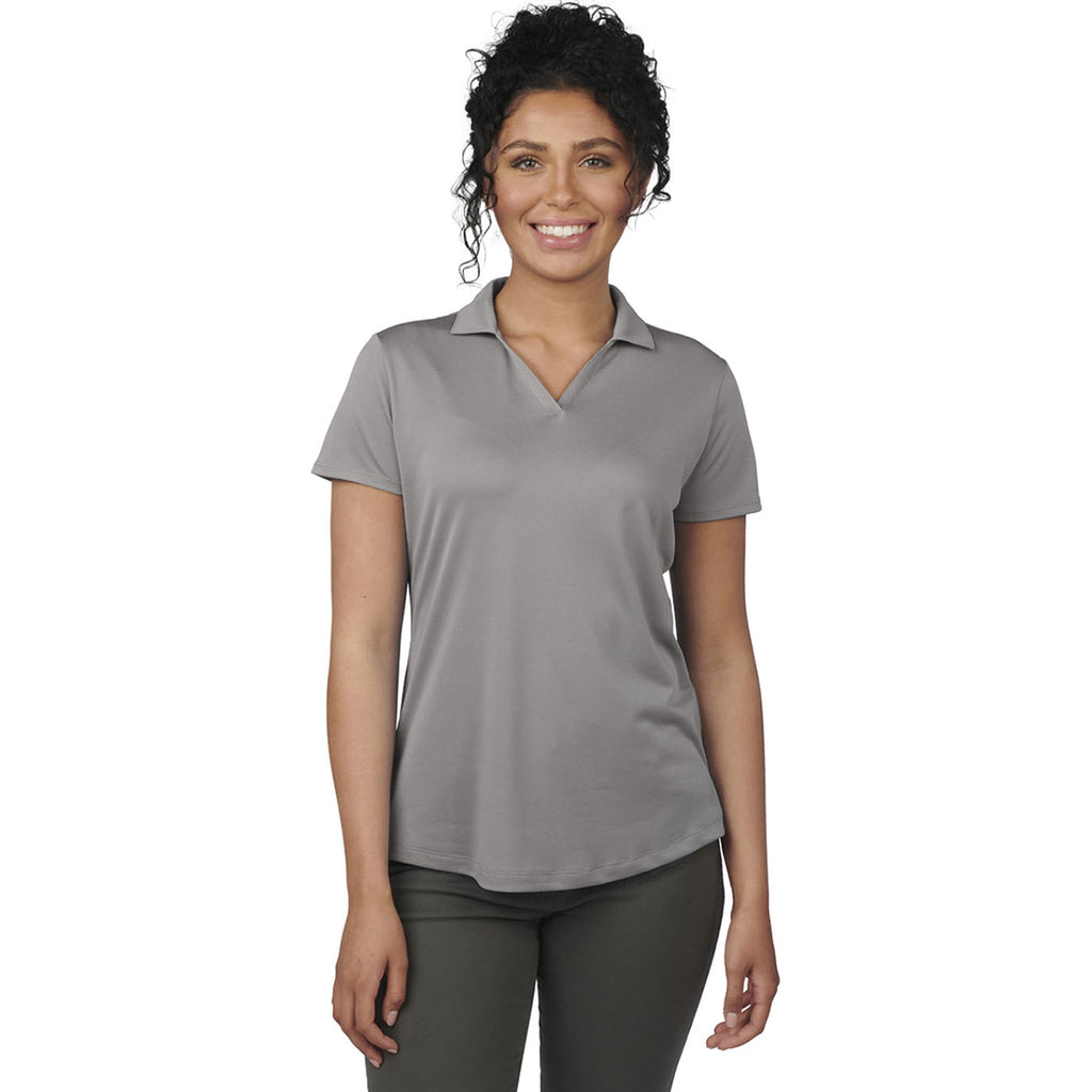 Edwards Women's Cool Grey Mini-Pique Snag Proof Polo