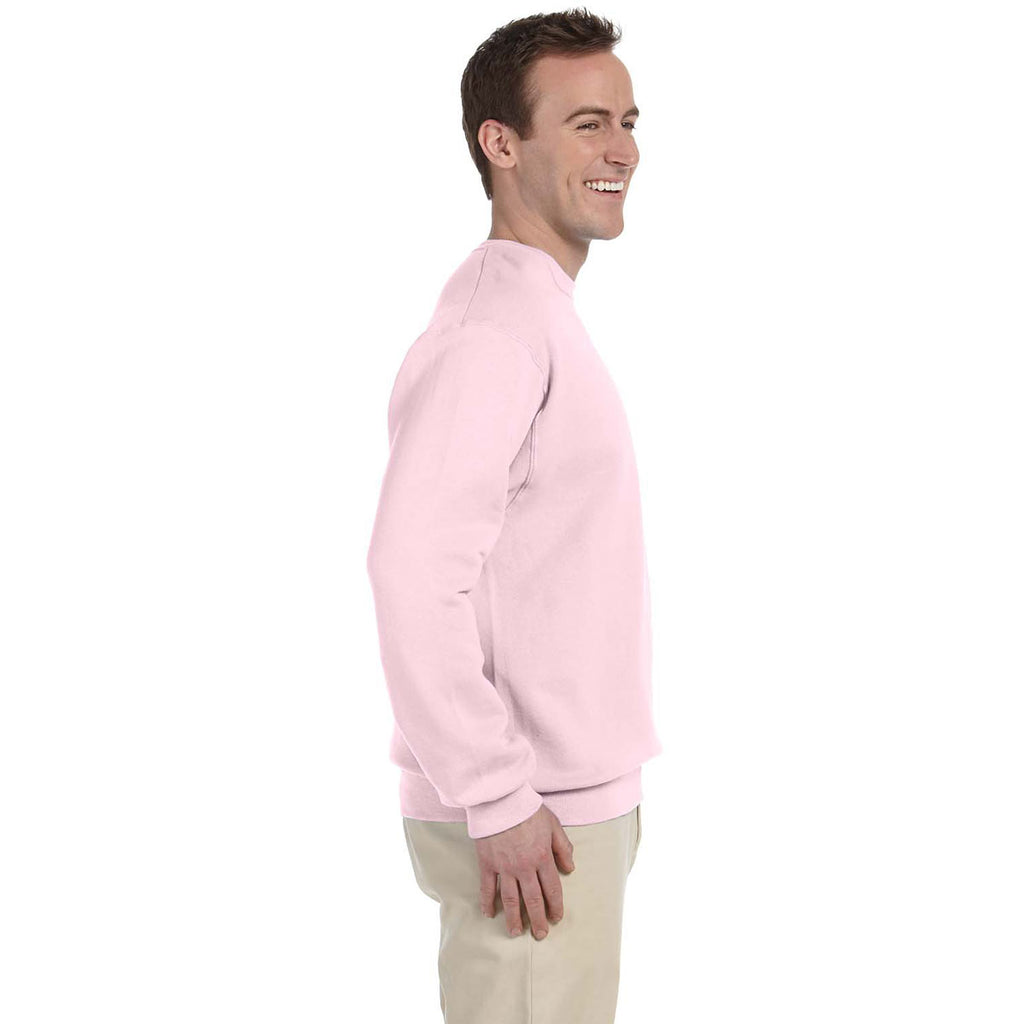 Jerzees Men's Classic Pink 8 Oz. Nublend Fleece Crew