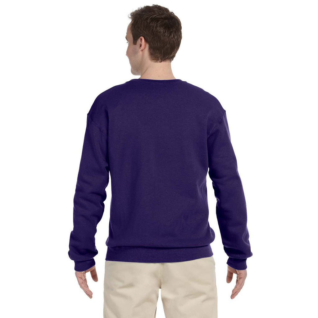 Jerzees Men's Deep Purple 8 Oz. Nublend Fleece Crew