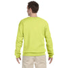 Jerzees Men's Safety Green 8 Oz. Nublend Fleece Crew