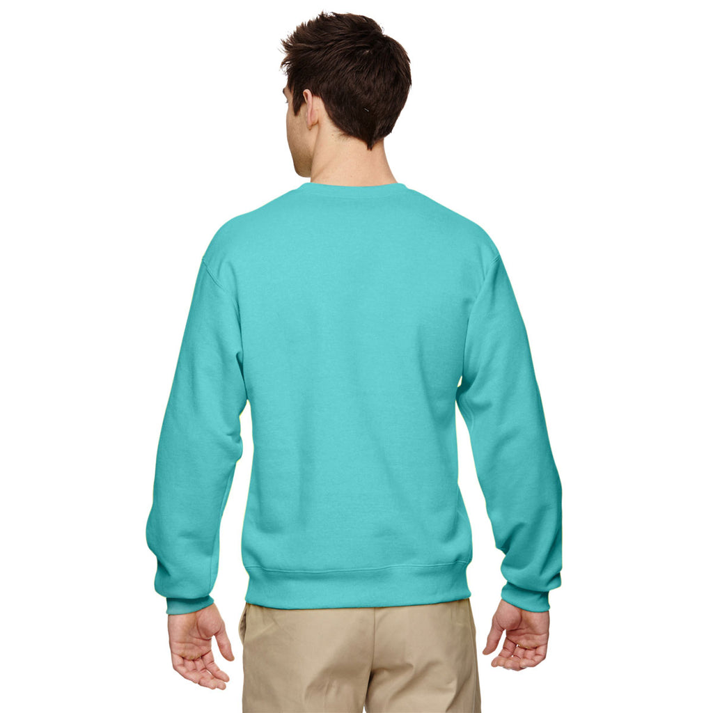 Jerzees Men's Scuba Blue 8 Oz. Nublend Fleece Crew