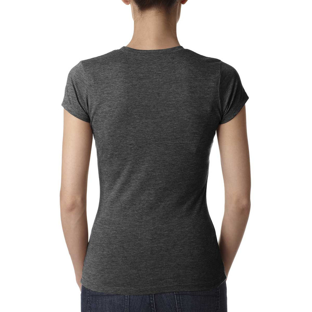 Next Level Women's Charcoal Poly/Cotton Short-Sleeve Tee