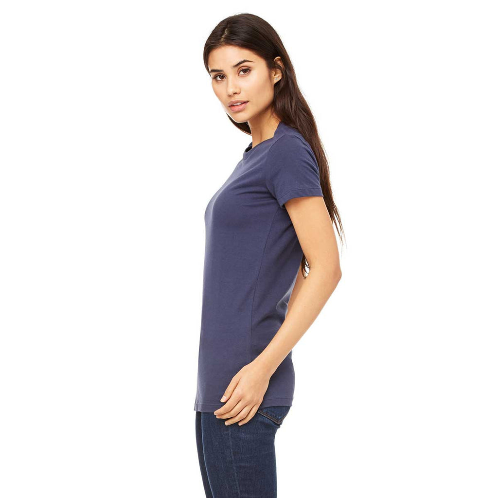 Bella + Canvas Women's Navy Jersey Short-Sleeve T-Shirt