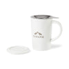 Gemline White Lotus Porcelain Tea Infuser Mug - 15oz