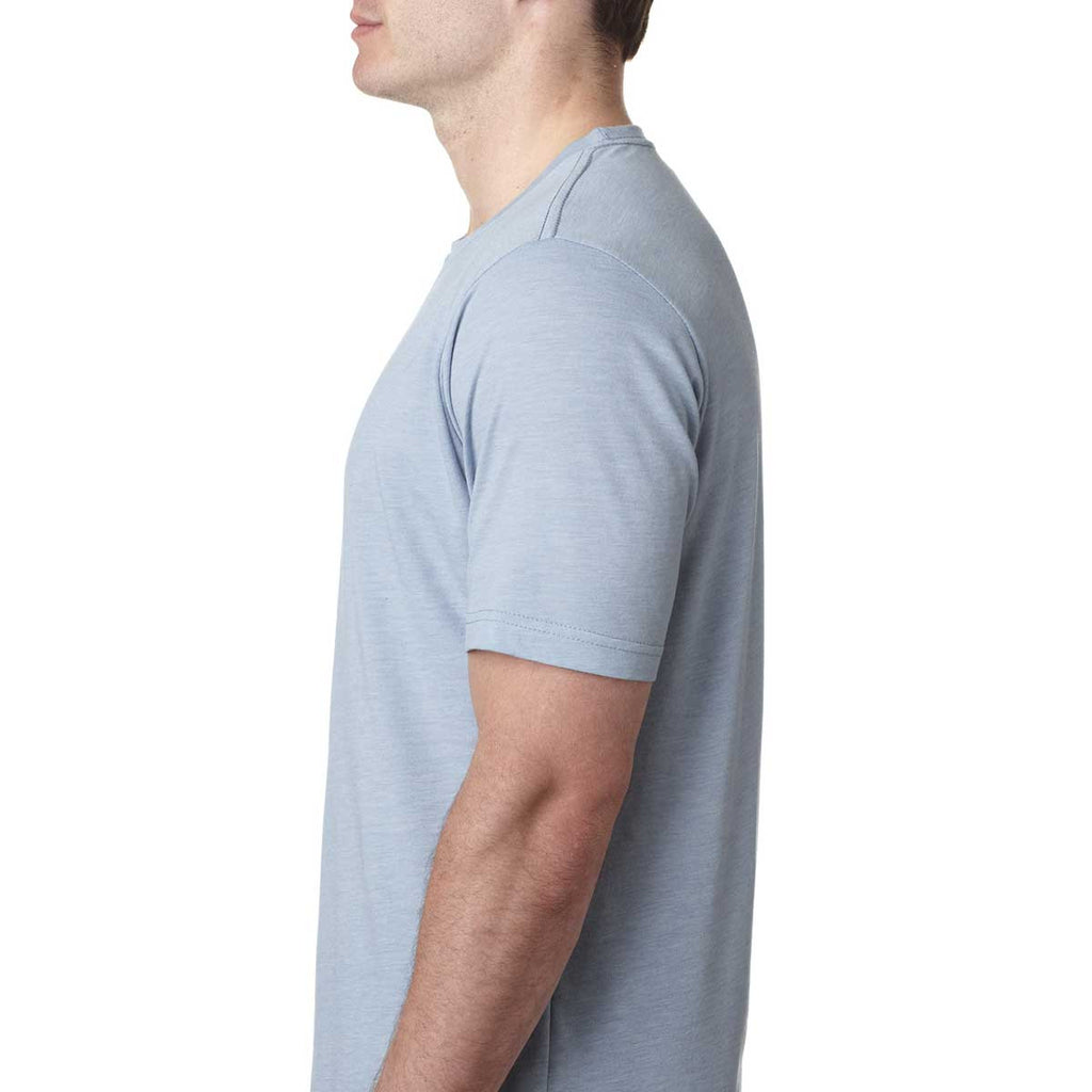 Next Level Men's Stonewash Denim Poly/Cotton Short-Sleeve Crew Tee