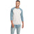 Next Level Unisex Indigo/Silk CVC 3/4 Sleeve Raglan Baseball T-Shirt