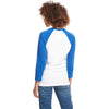 Next Level Unisex Royal/White CVC 3/4 Sleeve Raglan Baseball T-Shirt