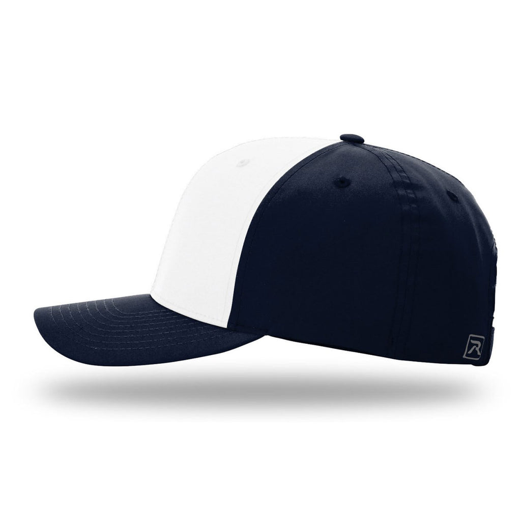 Richardson White/Navy Lite R-Flex Adjustable Micro Hook & Loop Cap