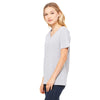 Bella + Canvas Women's Athletic Heather Relaxed Jersey Short-Sleeve V-Neck T-Shirt