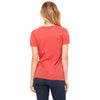Bella + Canvas Women's Red Triblend Relaxed Jersey Short-Sleeve V-Neck T-Shirt