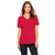 Bella + Canvas Women's Red Relaxed Jersey Short-Sleeve V-Neck T-Shirt