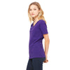 Bella + Canvas Women's Team Purple Relaxed Jersey Short-Sleeve V-Neck T-Shirt